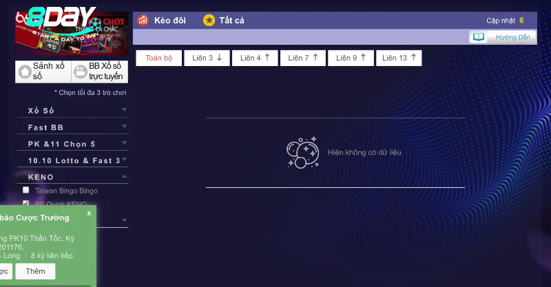 Kinh nghiệm chơi Keno 8 Day dễ thắng từ cao thủ